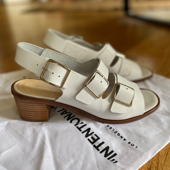 Intentionally Blank White Jill Leather Sandal US9 - Picture 6 of 11